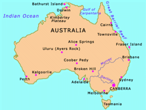 Tourist Map of Australia