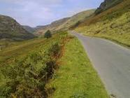 road through Cambrian Mountains Rhayader to Aberystwyth