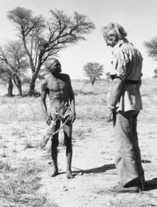 Sir Laurens Van Der Post with bushman Sir Laurens Van Der Post with bushman