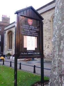 The chapel at the Tower where Anne Boleyn was buried under the altar pavement (photo credit SC Skillman)