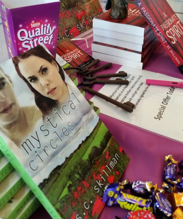 cropped image of my booksigning table