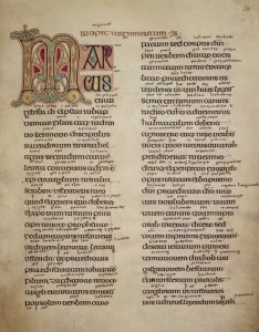 preface to St Mark's Gospel, Lindisfarne Gospels