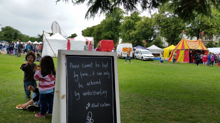 Einstein quote at Leamington Spa Peace Festival