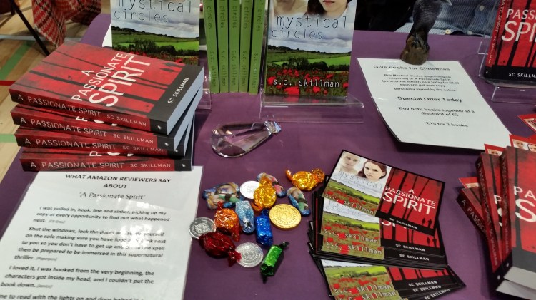 SC Skillman booksigning table at King Edward VI School Christmas Fair 3 Dec 2016.jpg