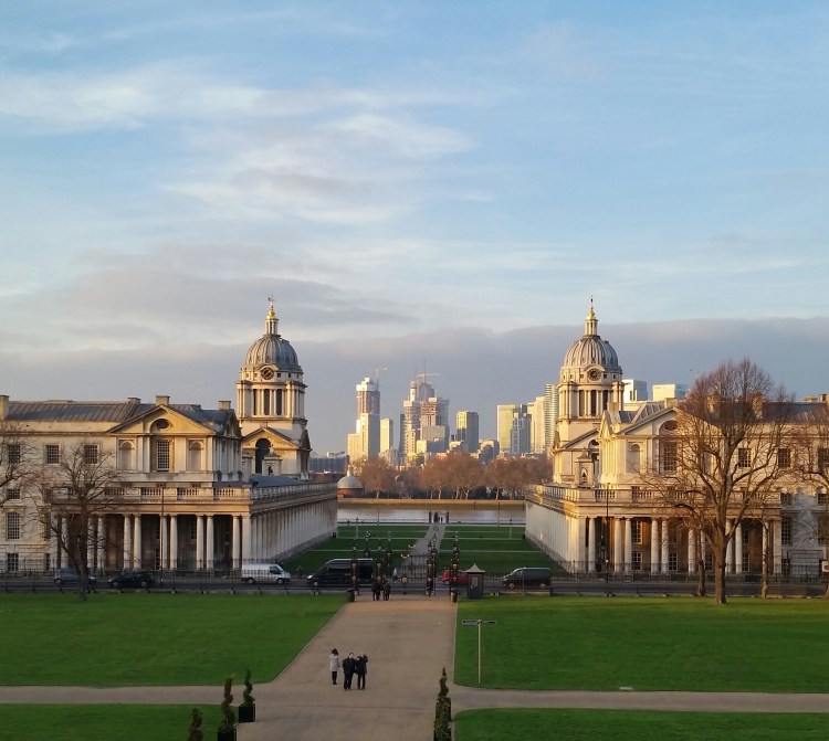 View north across the River Thames from the Queen's House, Greenwich