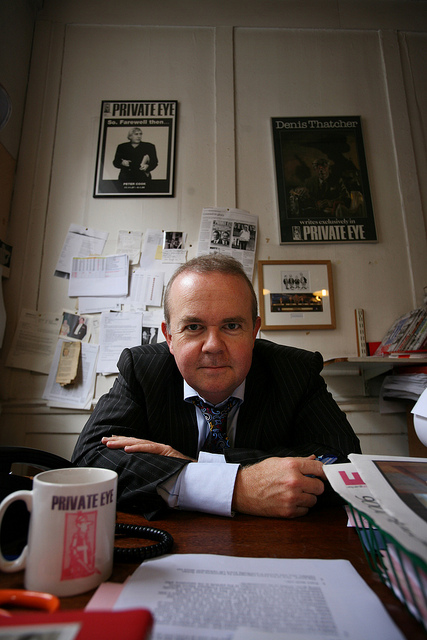 ian hislop in his office at private eye