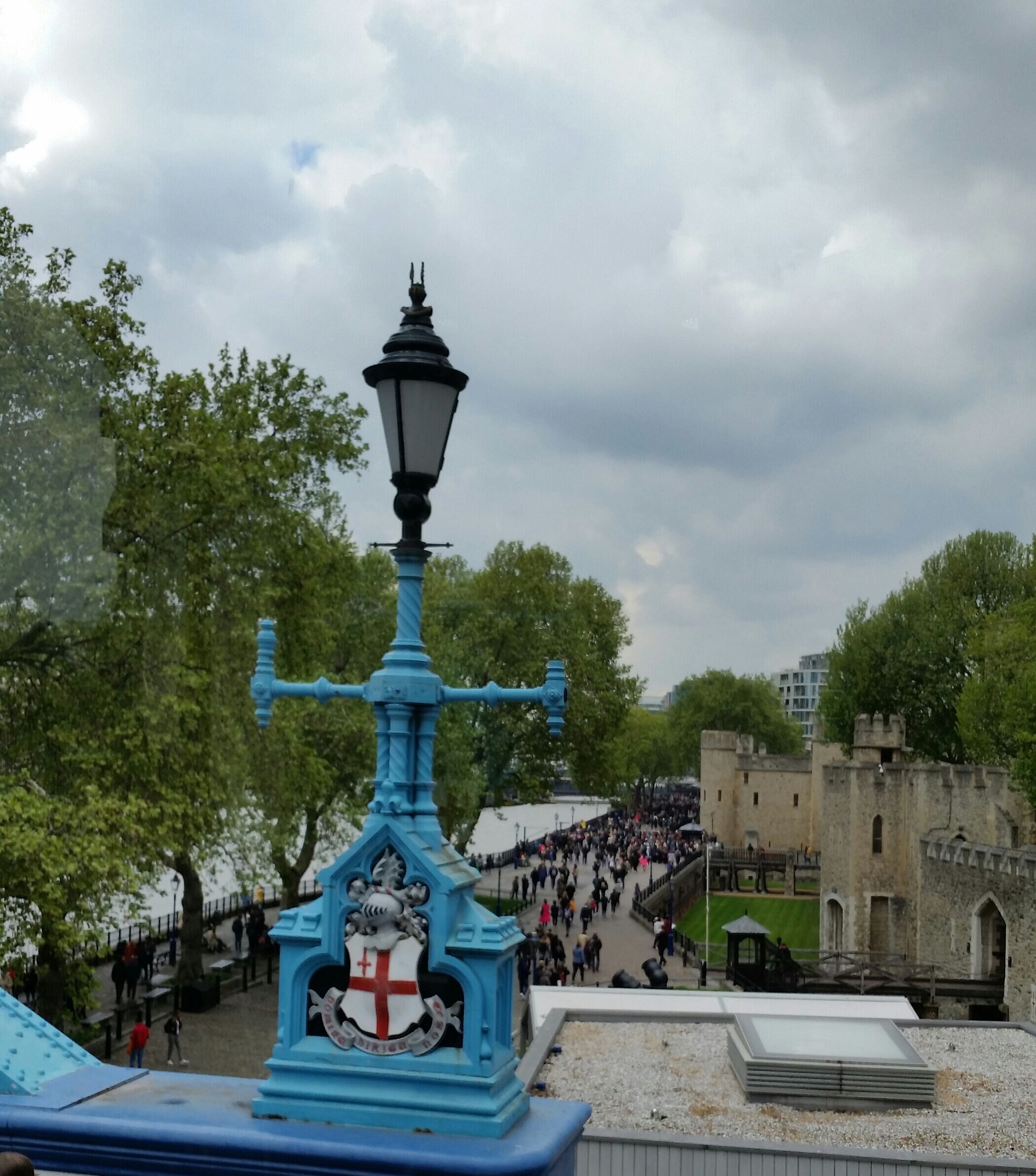 South side of tower of London seen from Tower Bridge Approach