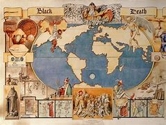 map of the worldwide spread of the Black Death