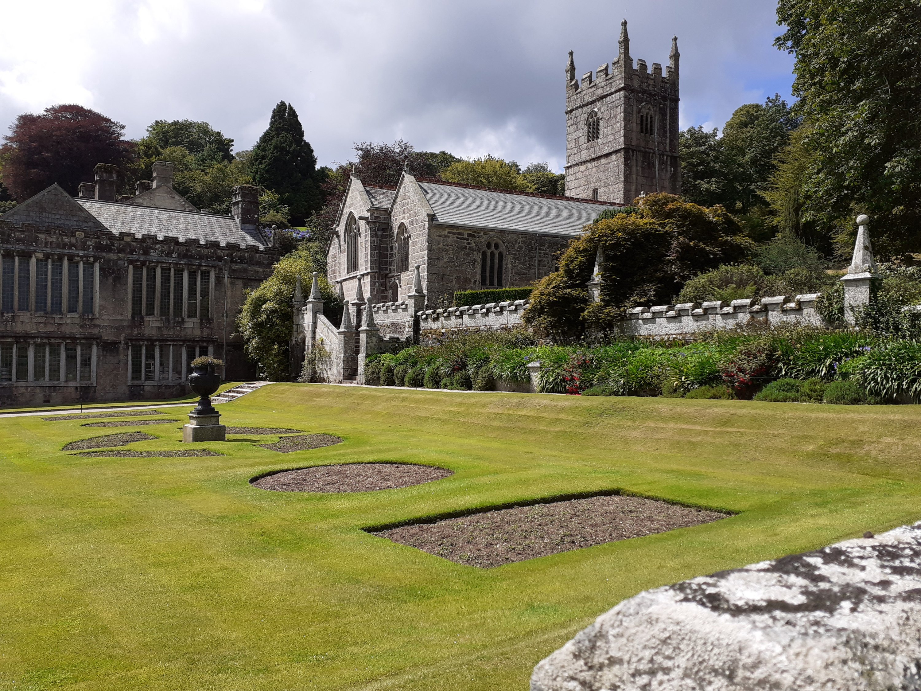 garden ready new planting Lanhydrock National Trust Cornwall SC Skillman