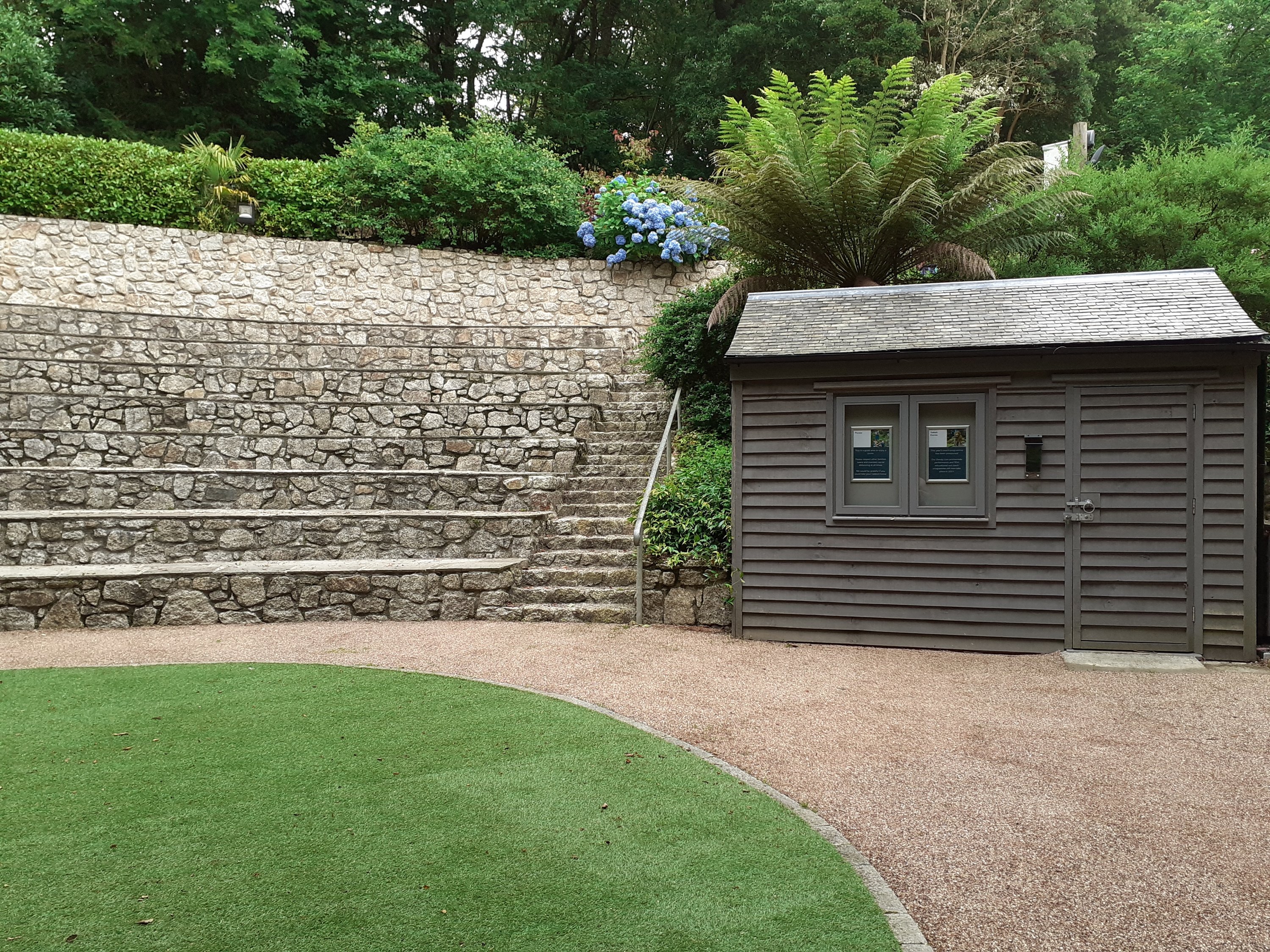 outdoor theatre Trebah Gardens Cornwall SC Skillman