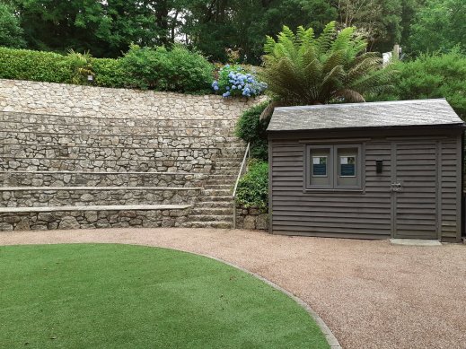 outdoor theatre Trebah Gardens Cornwall SC Skillman