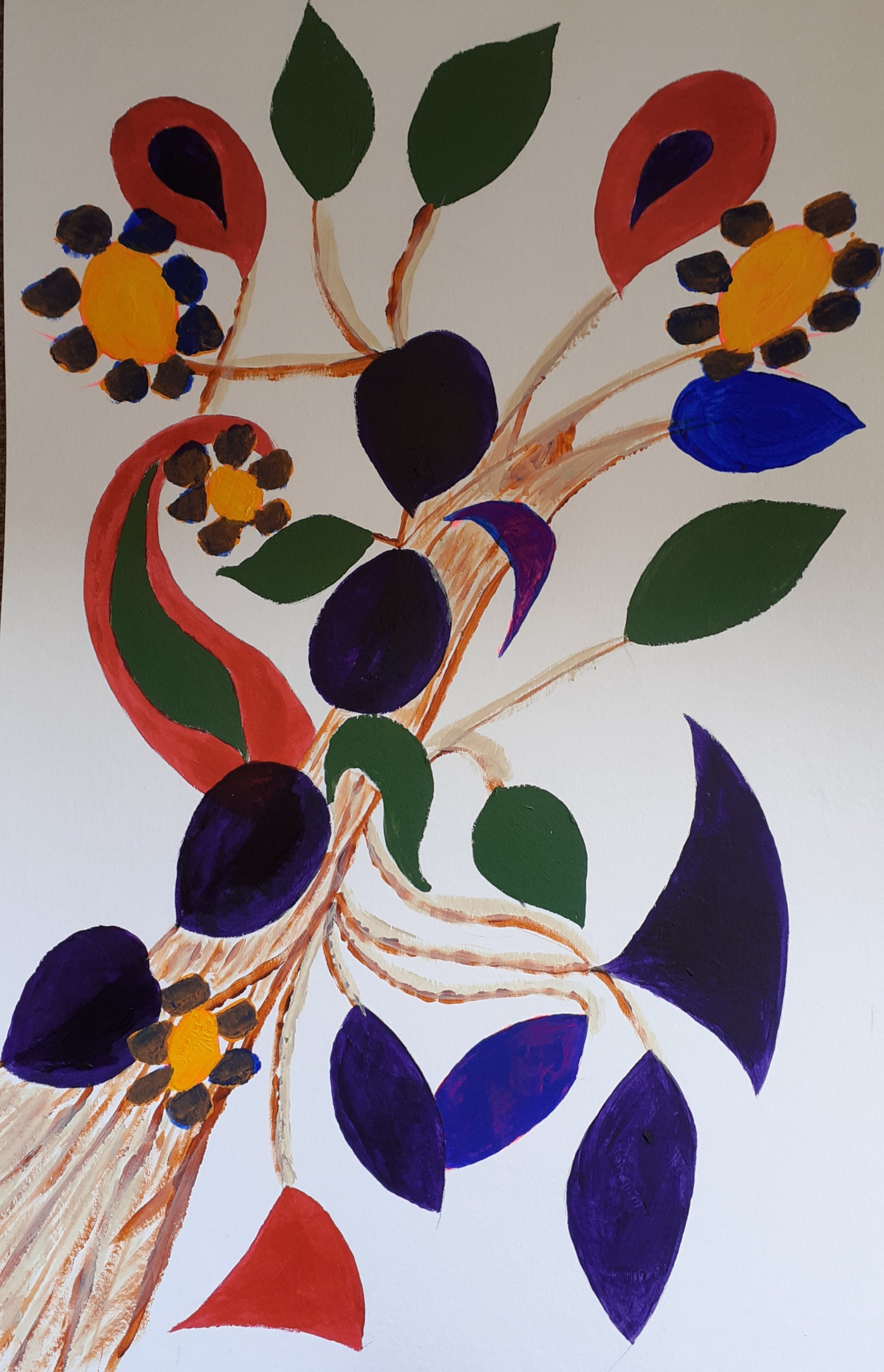 tree of life in acrylic paints SC Skillman lockdown art