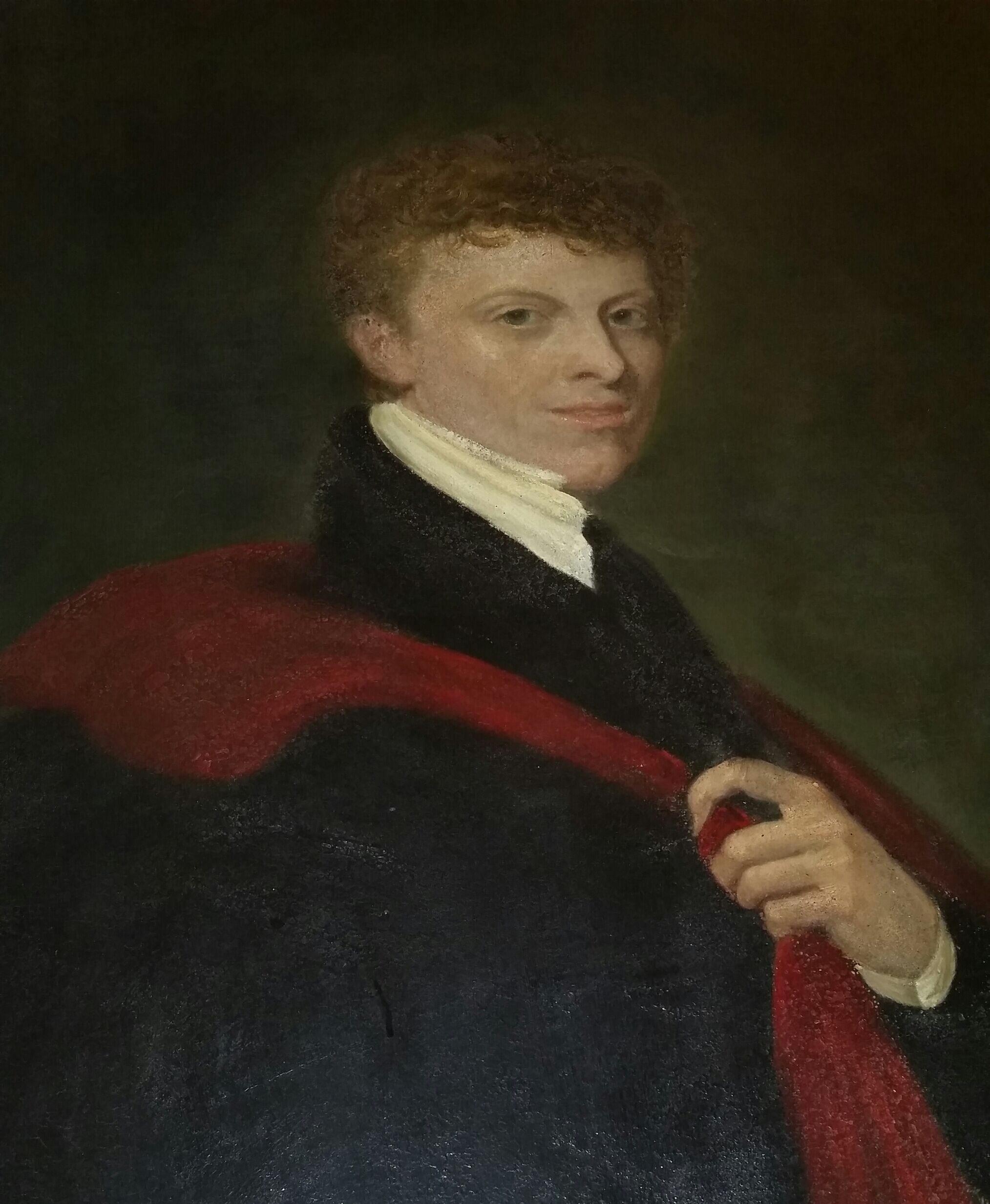 Chandos Leigh, poet, and first baron Leigh of the second creation, painting at Stoneleigh Abbey