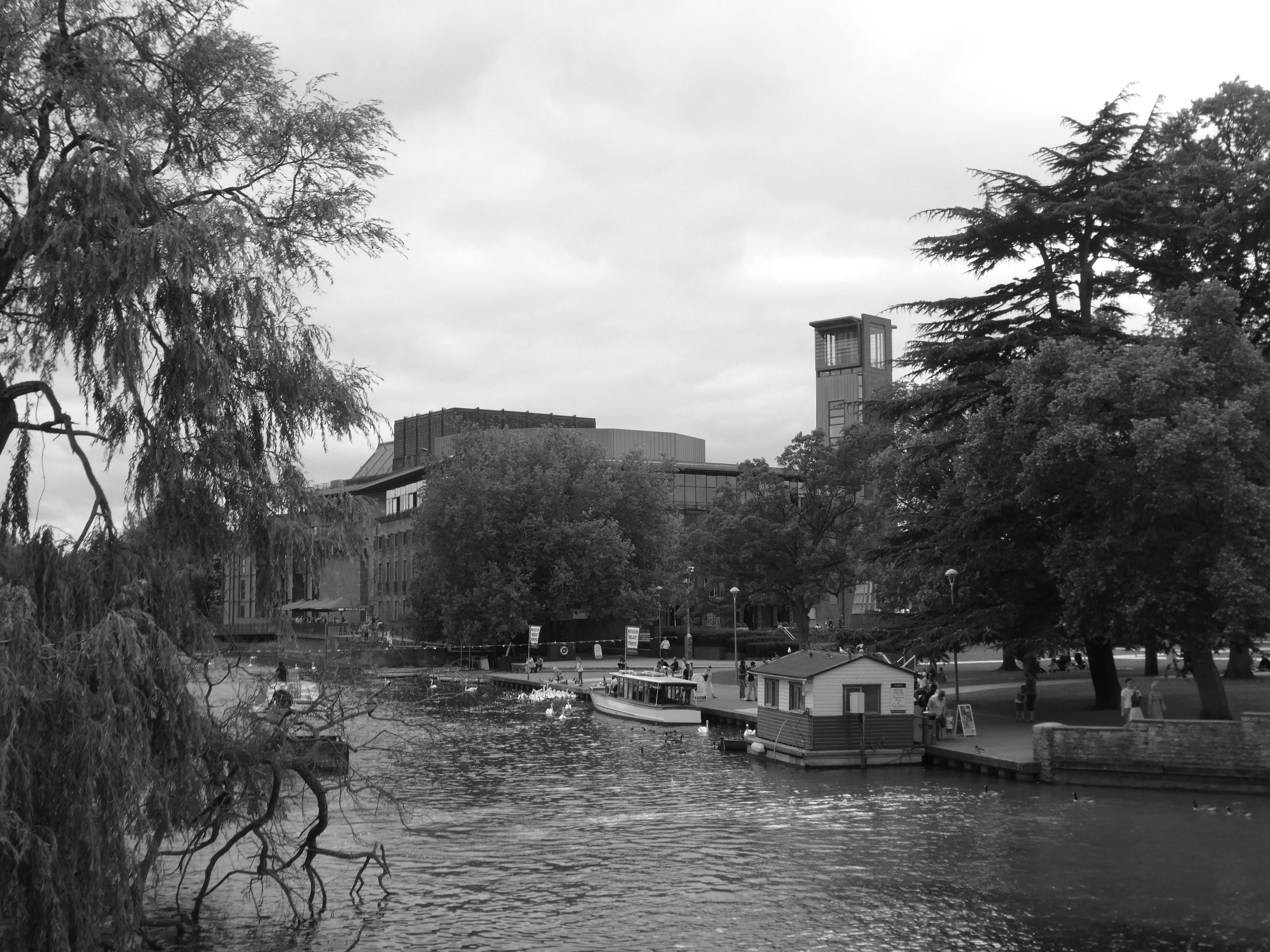 Royal Shakespeare Theatre from Clopton Bridge Stratford upon Avon