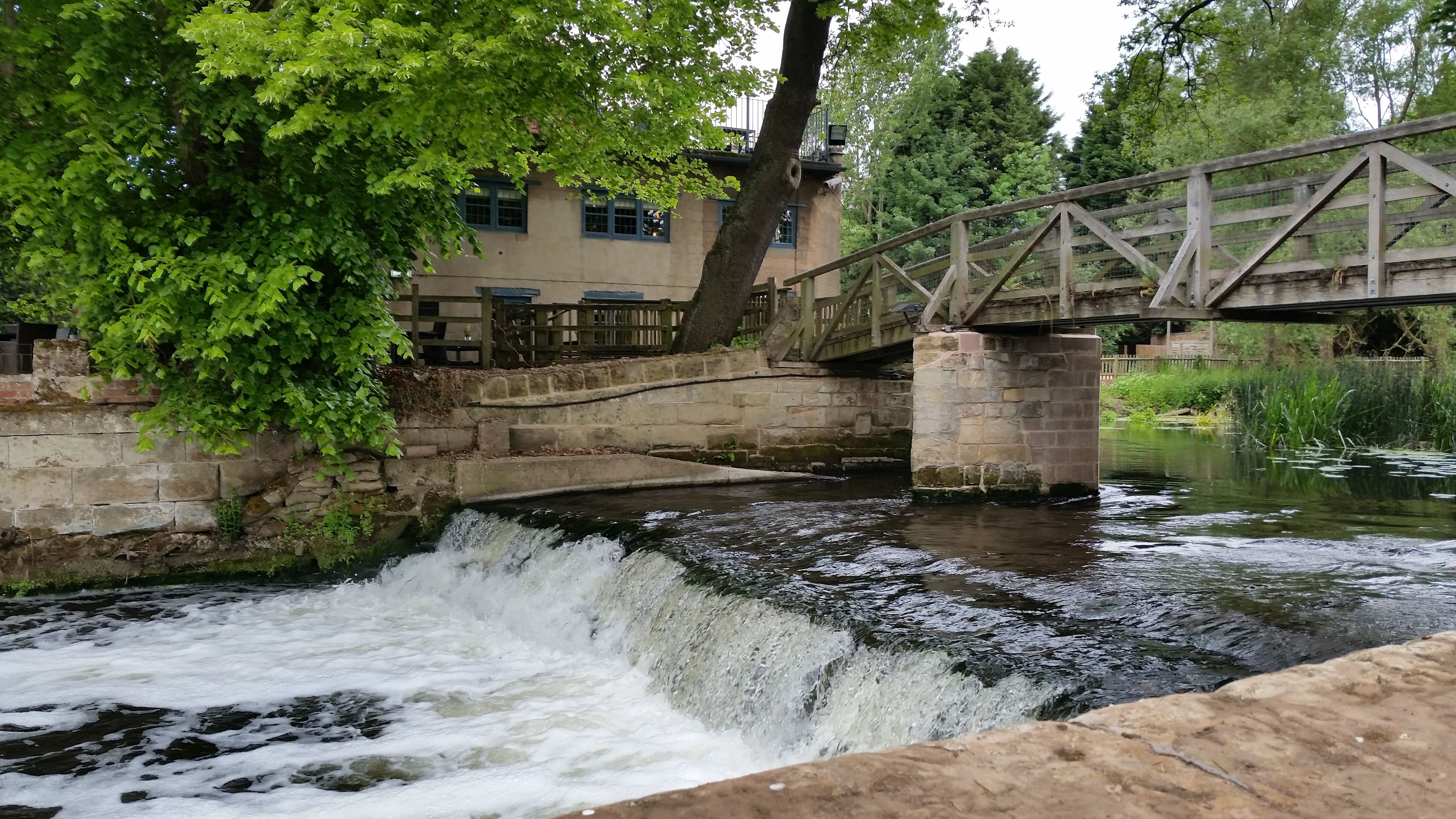 Saxon Mill Warwick view from across river Avon SC Skillman Paranormal Warwickshire