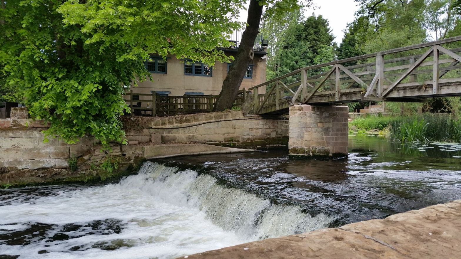 Saxon Mill Warwick view from across river Avon SC Skillman Paranormal Warwickshire
