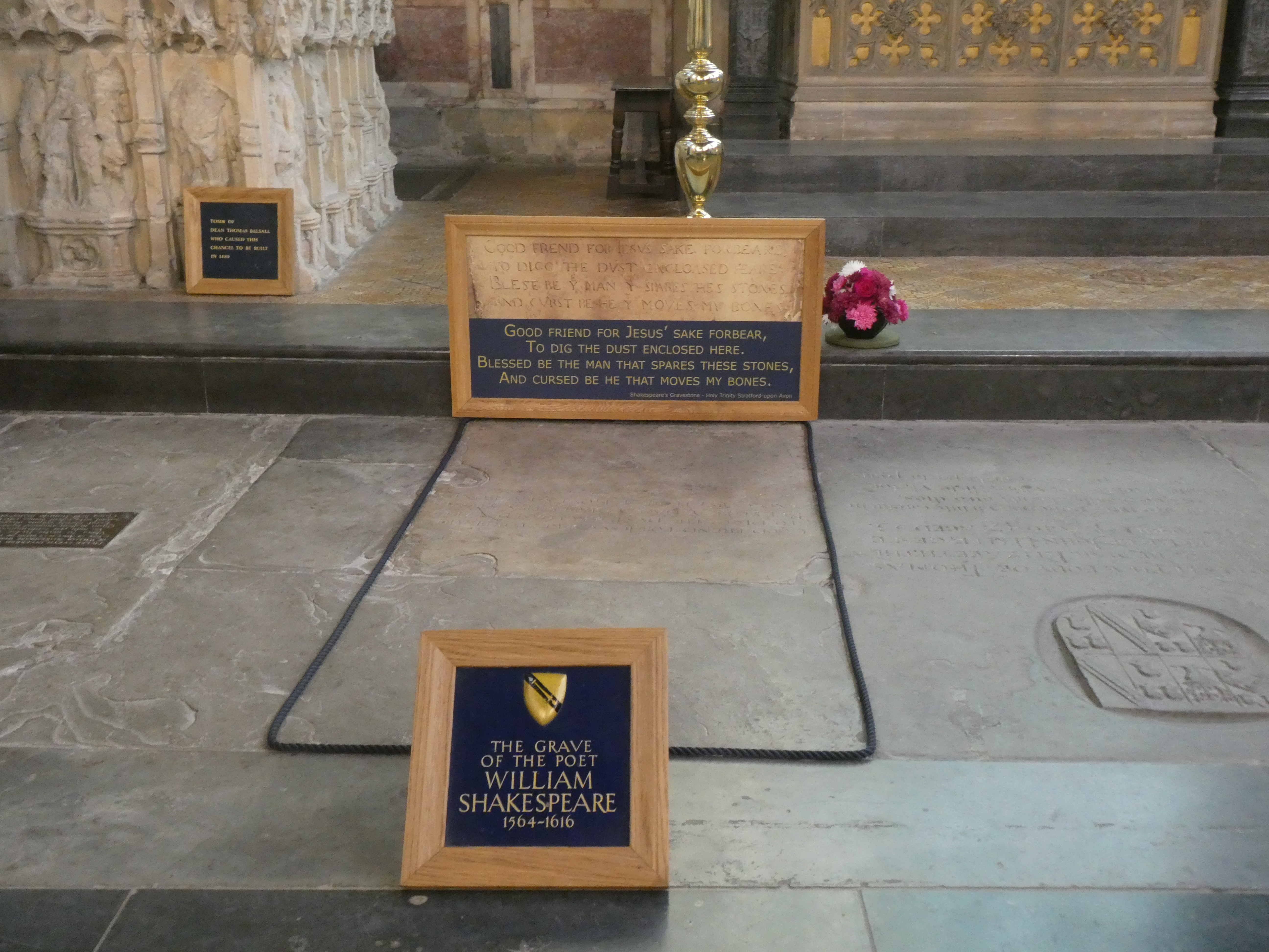 Shakespeare's grave Holy Trinity Church Stratford upon Avon