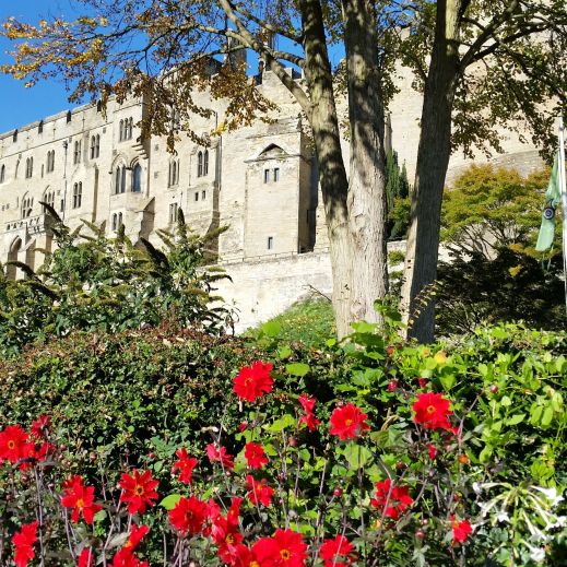 Warwick Castle view from the Mill Garden Warwick SC Skillman Paranormal Warwickshire