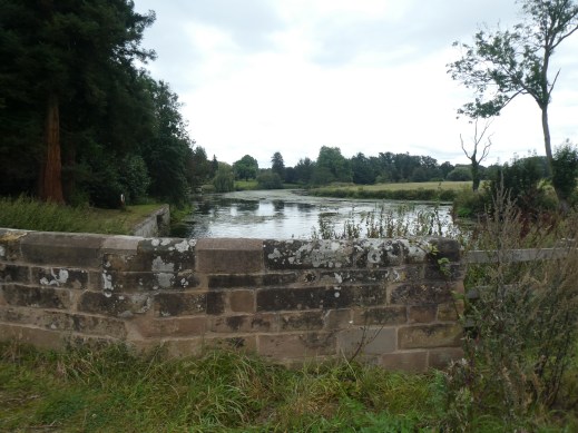 Stoneleigh Abbey bridge, river and field