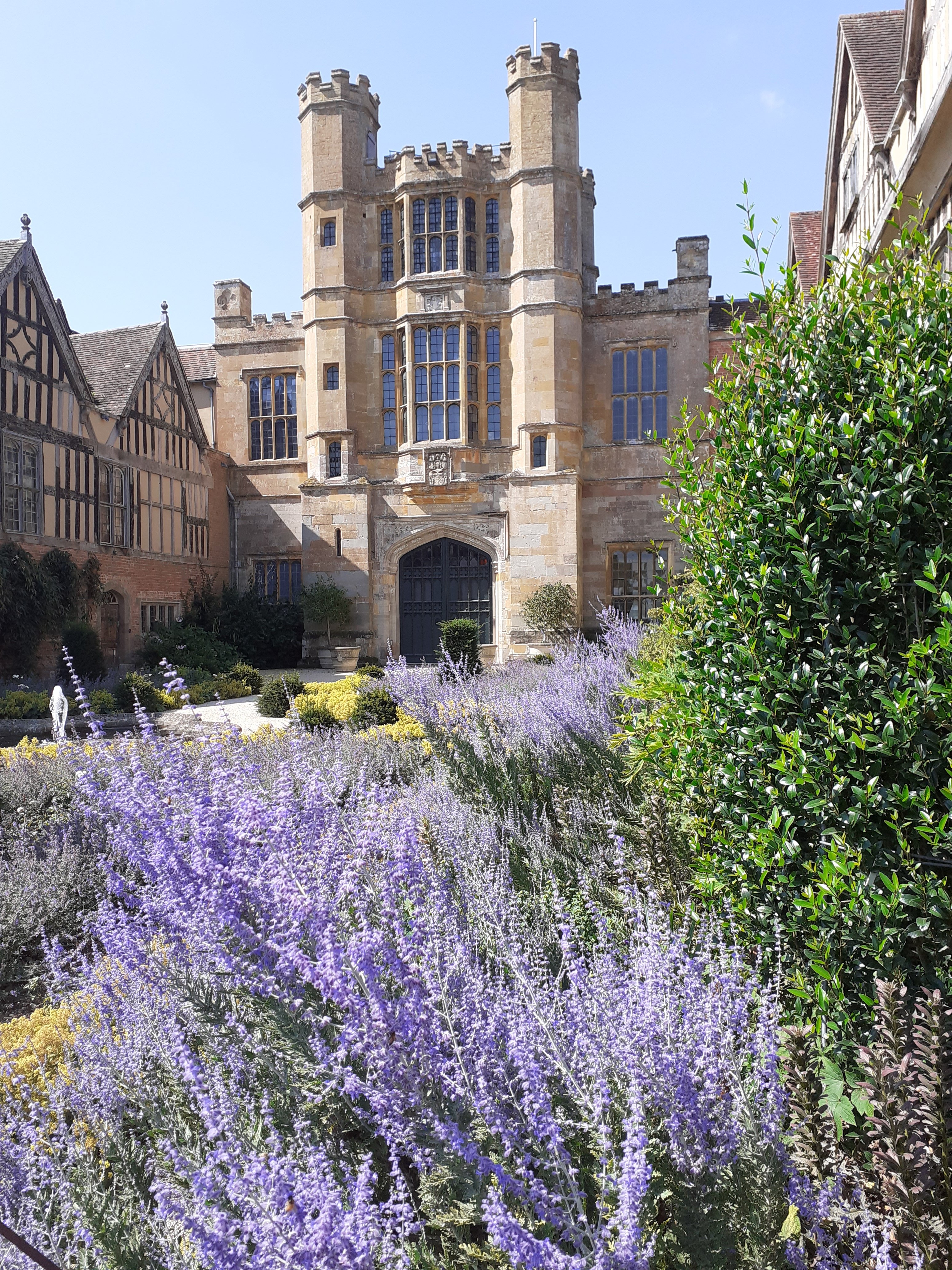 View towards Front entrance Coughton Court Warwickshire